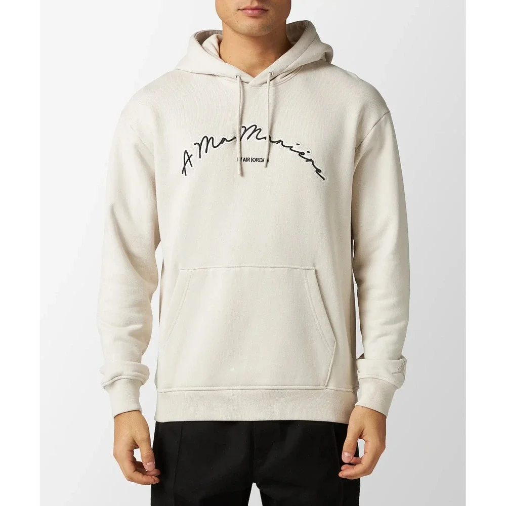 Jordan x A Ma Maniére Fleece Hoodie Sail Sand FQ8956-104 Mens L